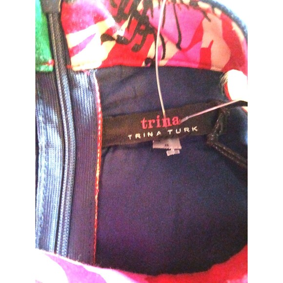 TRINA TURK Women's Size 8 Dress Floral Print Halter Neck Retail $208 - Picture 10 of 12